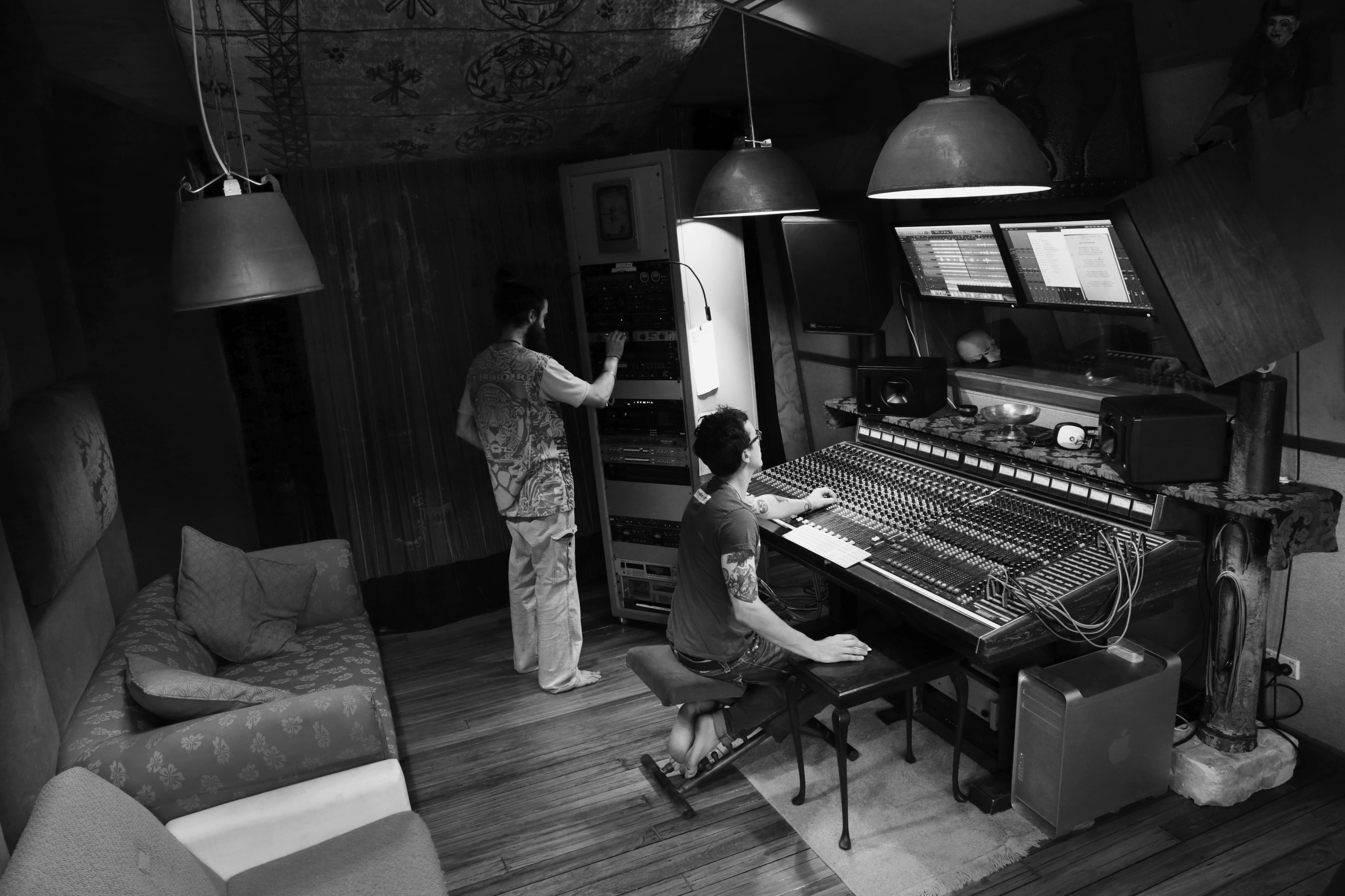 Tom and Max collaborate in the Sublime Studio control room